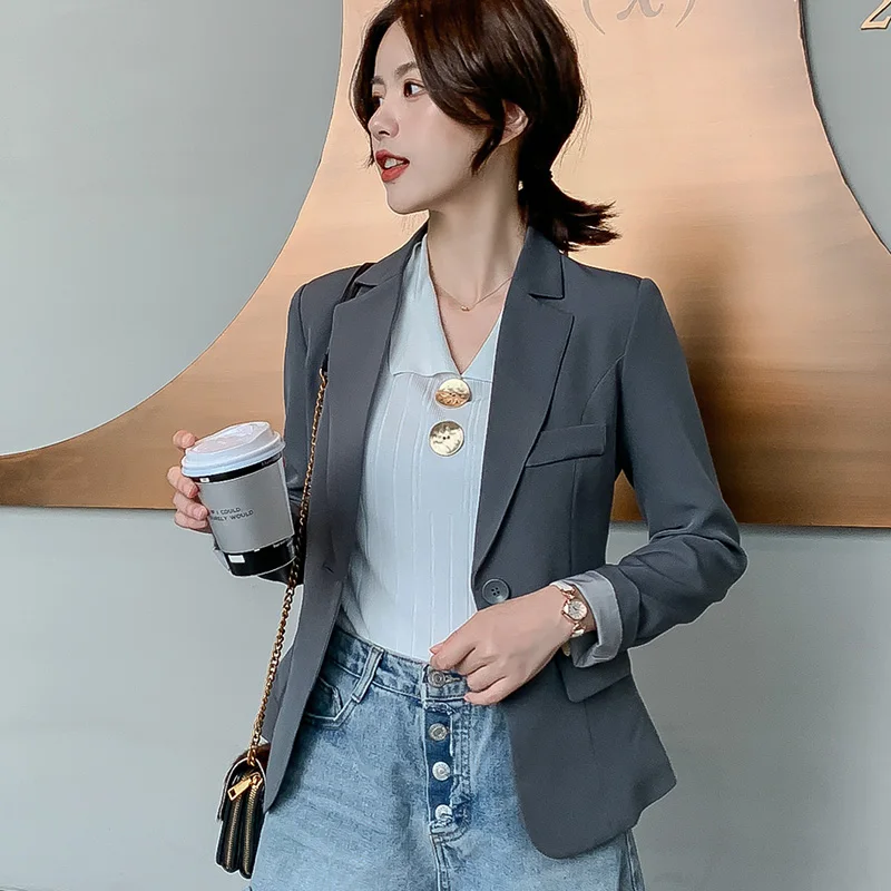 

Women Blazers Small Suit Women New Spring and Autumn Lady Suit Long Sleeve Slim Short Style Coat Woman