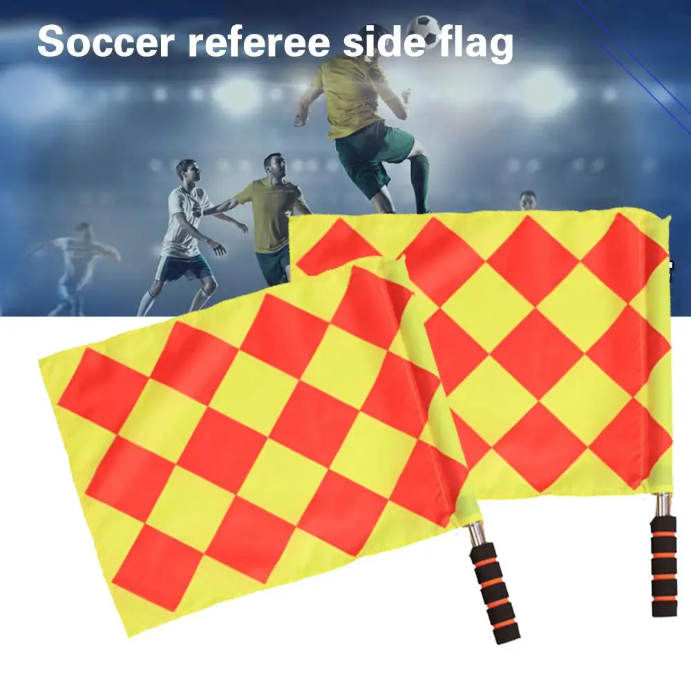 1pcs Soccer Referee Flag Track Field Cloth Equipment Match Competition Football Accessories | Спорт и развлечения