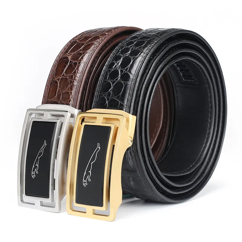 Мужской кожаный ремень с автоматической стальной пряжкой класса люкс 3 4 |