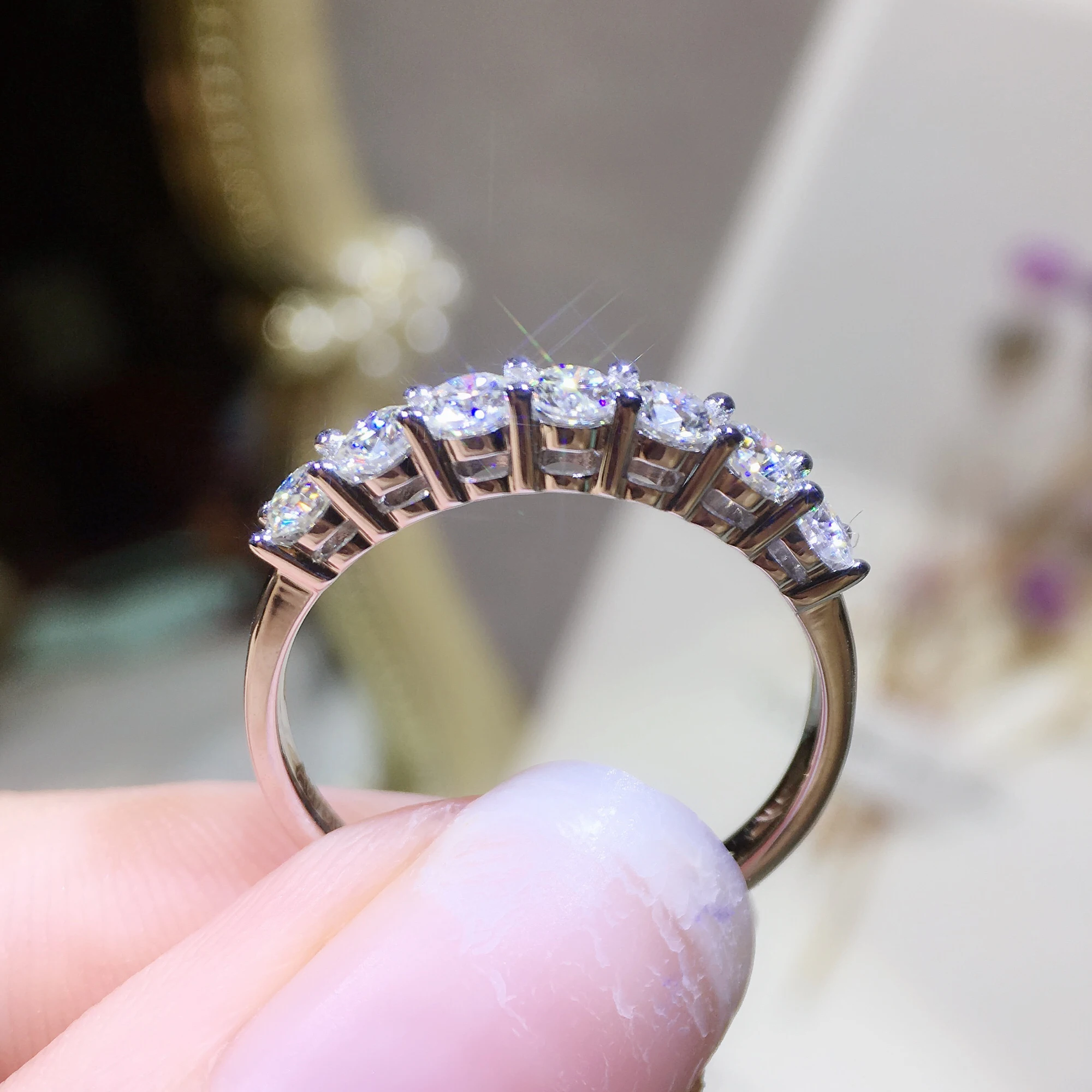 

925 sterling silver DF color Moissanite ring party Deputy ring Wedding Anniversary Ring classic style