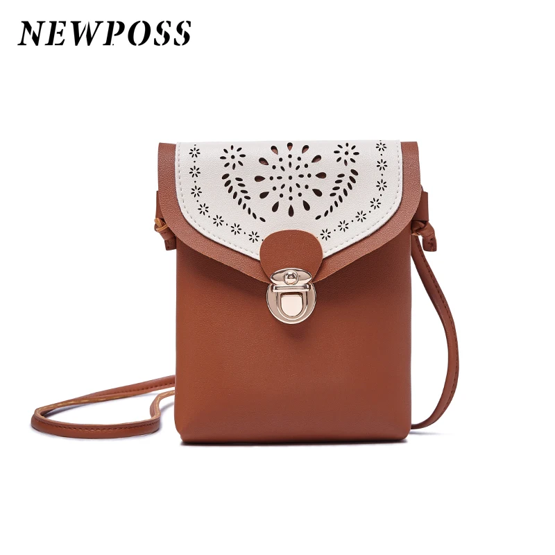 NEWPOSS Drop Shipping Touch Screen Cell Phone Purse Bag Smartphone Wallet Tassel Leather Shoulder Strap Handbag Women |