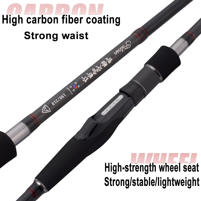 Double Semi-titanium Tips 1.7/1.9/2.1m Lightweight Saltwater Offshore Boat Squid Solid Glass Fiber Fishing Rod Pole Rafr Fishing enlarge