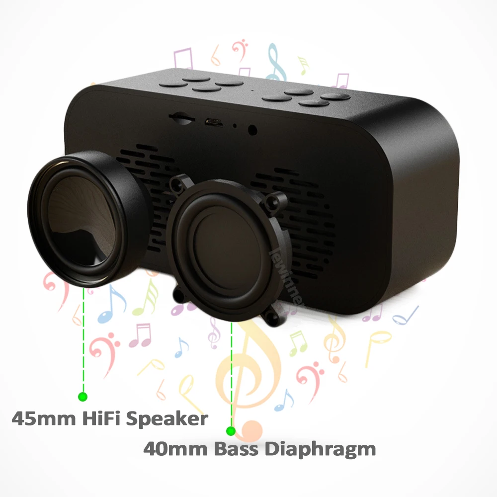 Электронный будильник в стиле ретро деревянный 5 0 Bluetooth-динамик FM-радио