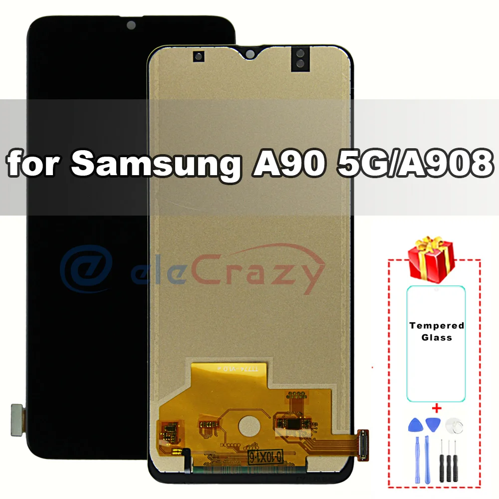 

Original for Samsung Galaxy A90 5G A908 LCD Screen Display with Touch Digitizer Assembly Replacement with Fingerprint 100% Test