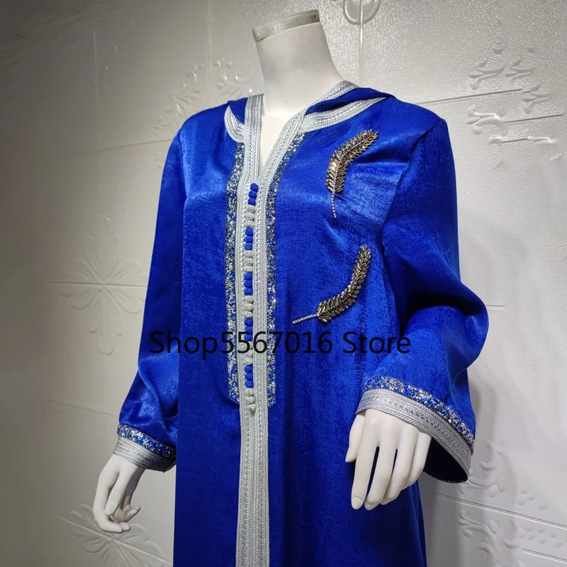 2021 Ramadan Mubarak Abayas For Women Dubai Muslim Hooded Dress Jalabiya Kaftan Moroccan Turkish Evening Gown Islam Clothing