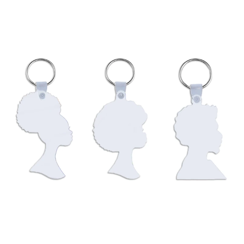 

Heat Transfer Keychains Double-Sided Pendants Keychains for Sublimation Keyrings Fast Reach