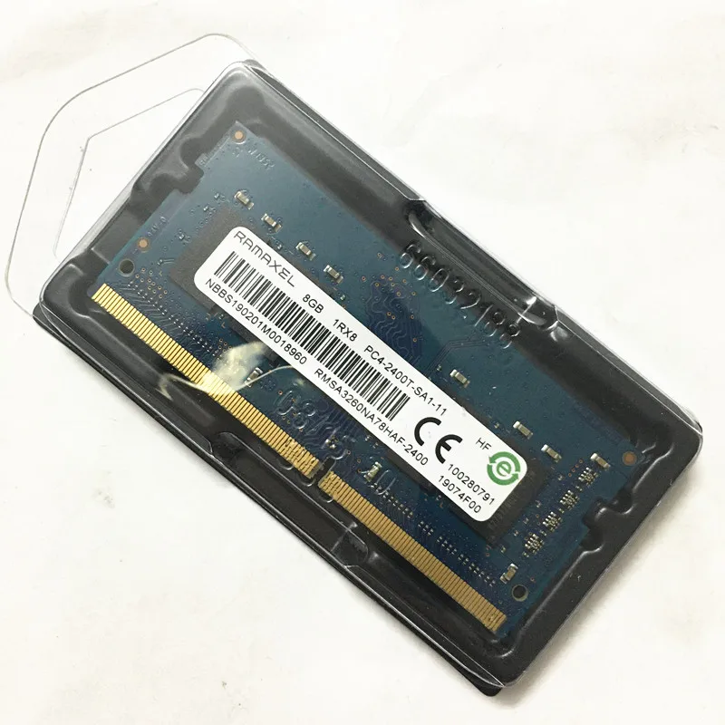 

RAMAXEL DDR4 8GB 2400MHz Laptop RAM 8GB 1RX8 PC4-2400T-SA1-11 ddr4 memory 8gb 2400