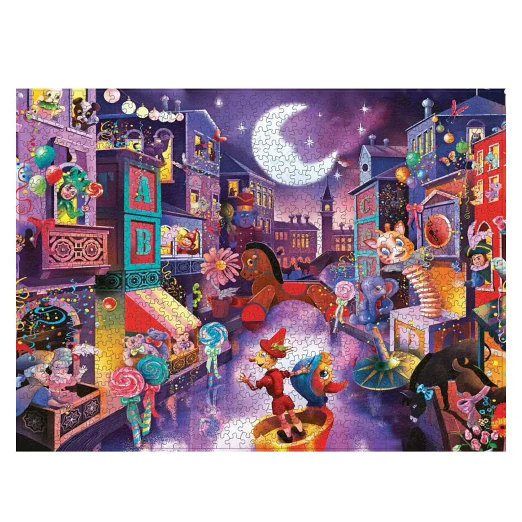 

Jigsaw Puzzles 1000 Pieces Puzzle Toys for Adults Children Wooden Assembling Picture Landscape Wood Games Educational Toy#Y20