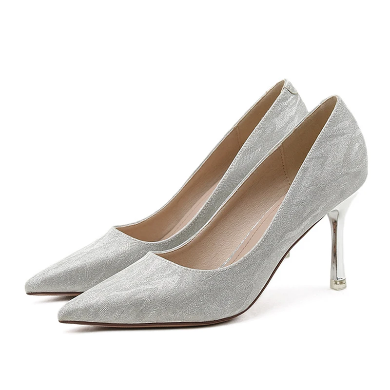 

Элегантные женские туфли-лодочки, женские туфли с острым носком на высоком каблуке, шелковые туфли-лодочки вечерние, модные женские туфли н...