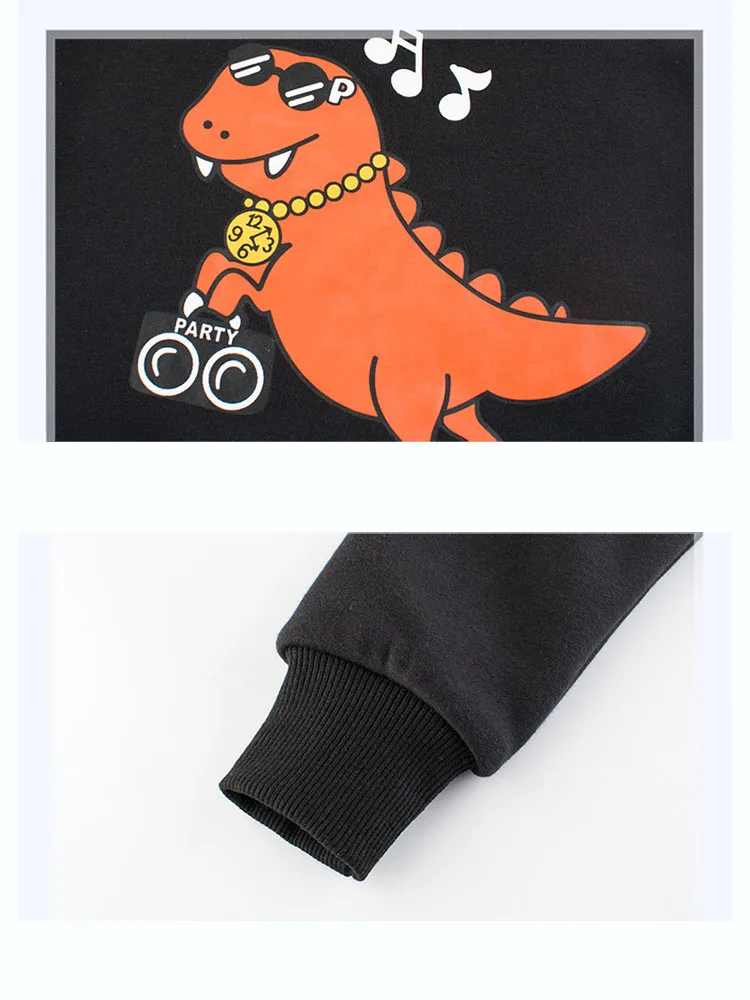 27 свитер с принтом динозавра для детей от 2 до 9 лет Осенняя детская верхняя одежда для мальчиков, толстовки с капюшоном, свитшоты для малышей, одежда Moleton Meninas