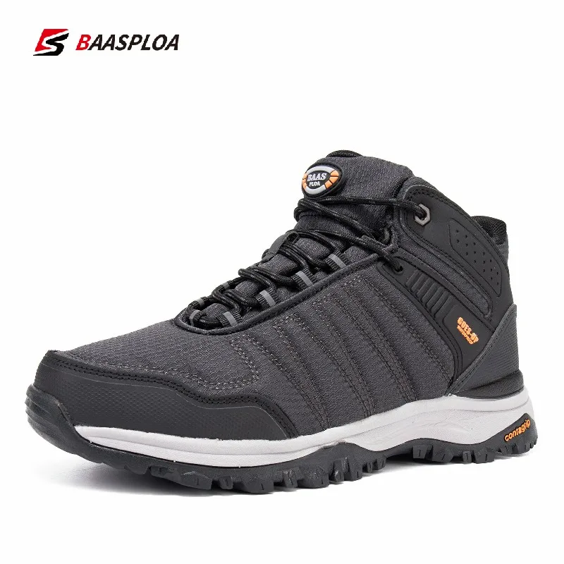 Baasploa 2022 New Men Winter Walking Shoes Non-slip Wear-resistant Casual Shoes Outdoor Fashion Waterproof Wrinkle-free Sneakers