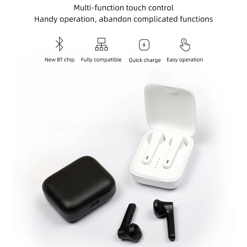 

True Wireless Earphones Non-destructive Noise Reduction Waterproof Bluetooth Headphone HiFi Sound Quality with Wireless Charging