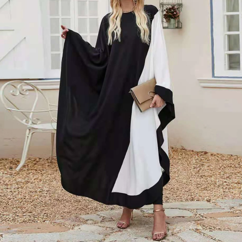 Исламские свободные черные мусульманские платья, плащи, Дубай, кафтан, белая абайя, накидка, арабское женское платье Jalabiya для женщин, турецк...
