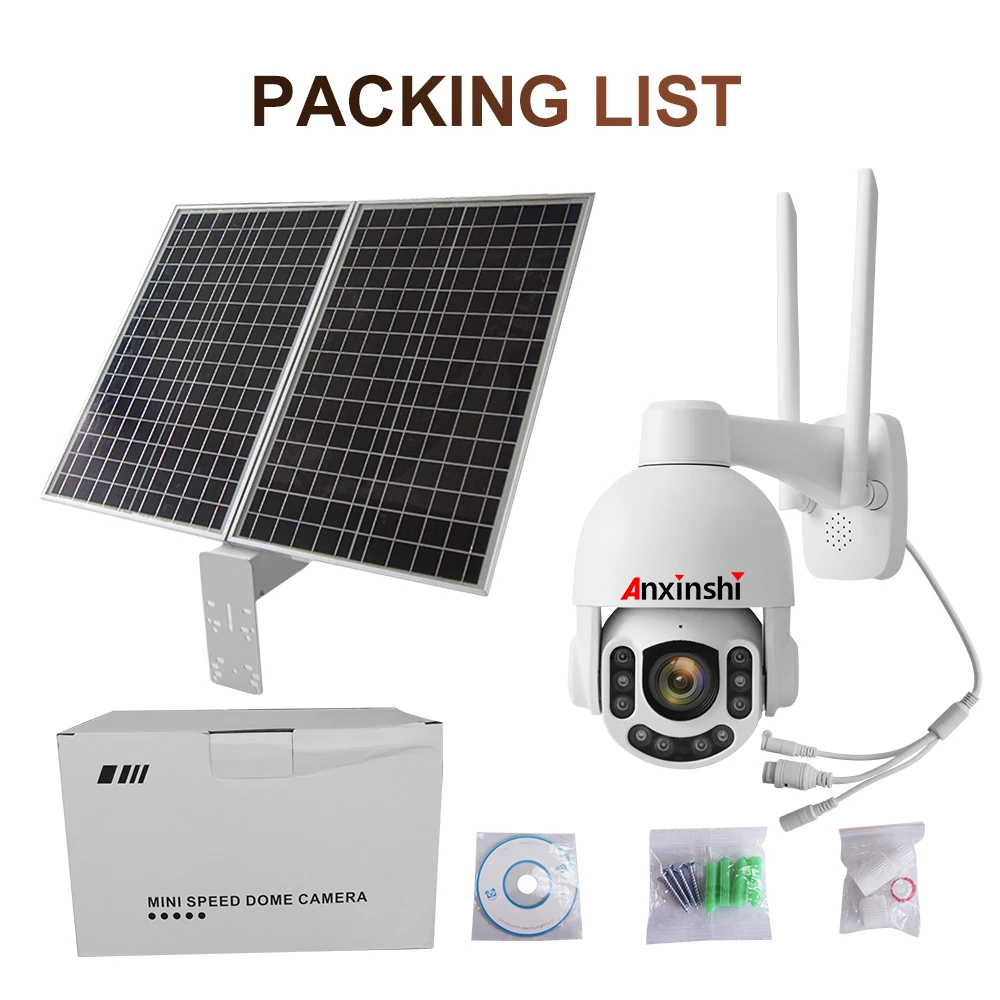 Солнечный Панель 60W 30A/ч Перезаряжаемые Батарея 5MP IP Беспроводной Камера Sony Imx335