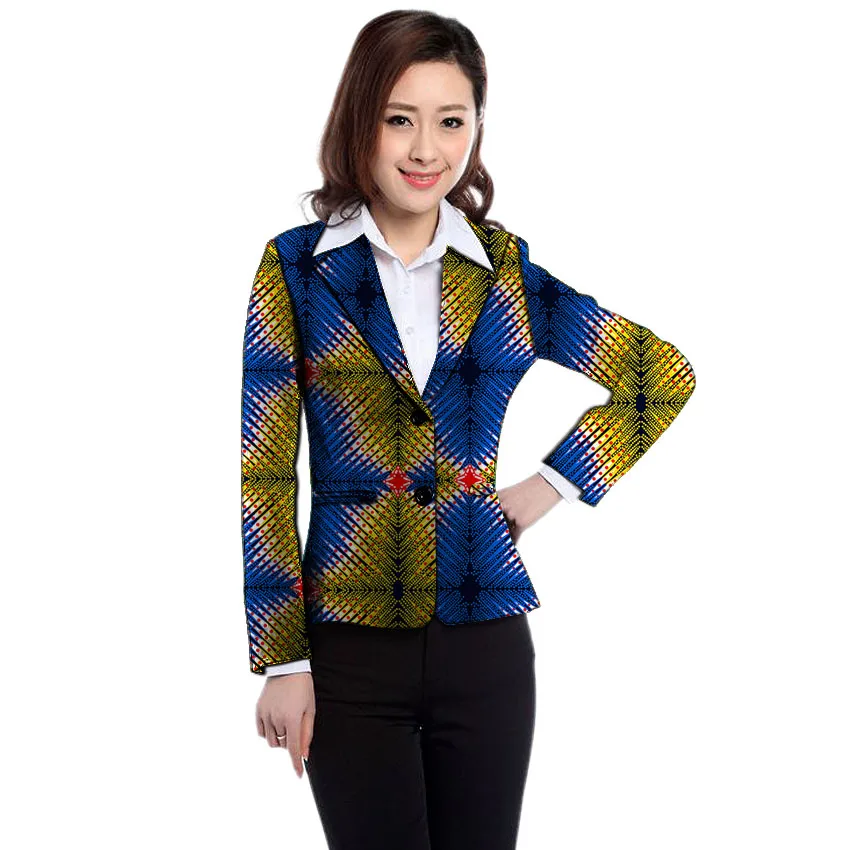 Африканский принт женские блейзеры официальный костюм традиционное Африканское