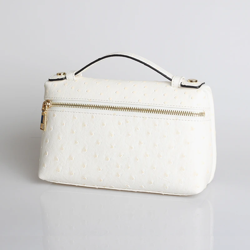 Ostr Beige white HIGHREAL индивидуальный дизайн с узором страуса из натуральной кожи сумки женские вечерние клатч сумка трендовая сумка - Цвет: Ostr Beige white