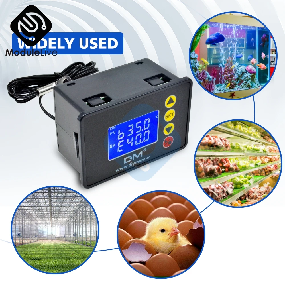 Цифровой контроллер температуры для микрокомпьютера постоянный ток 12 В 24