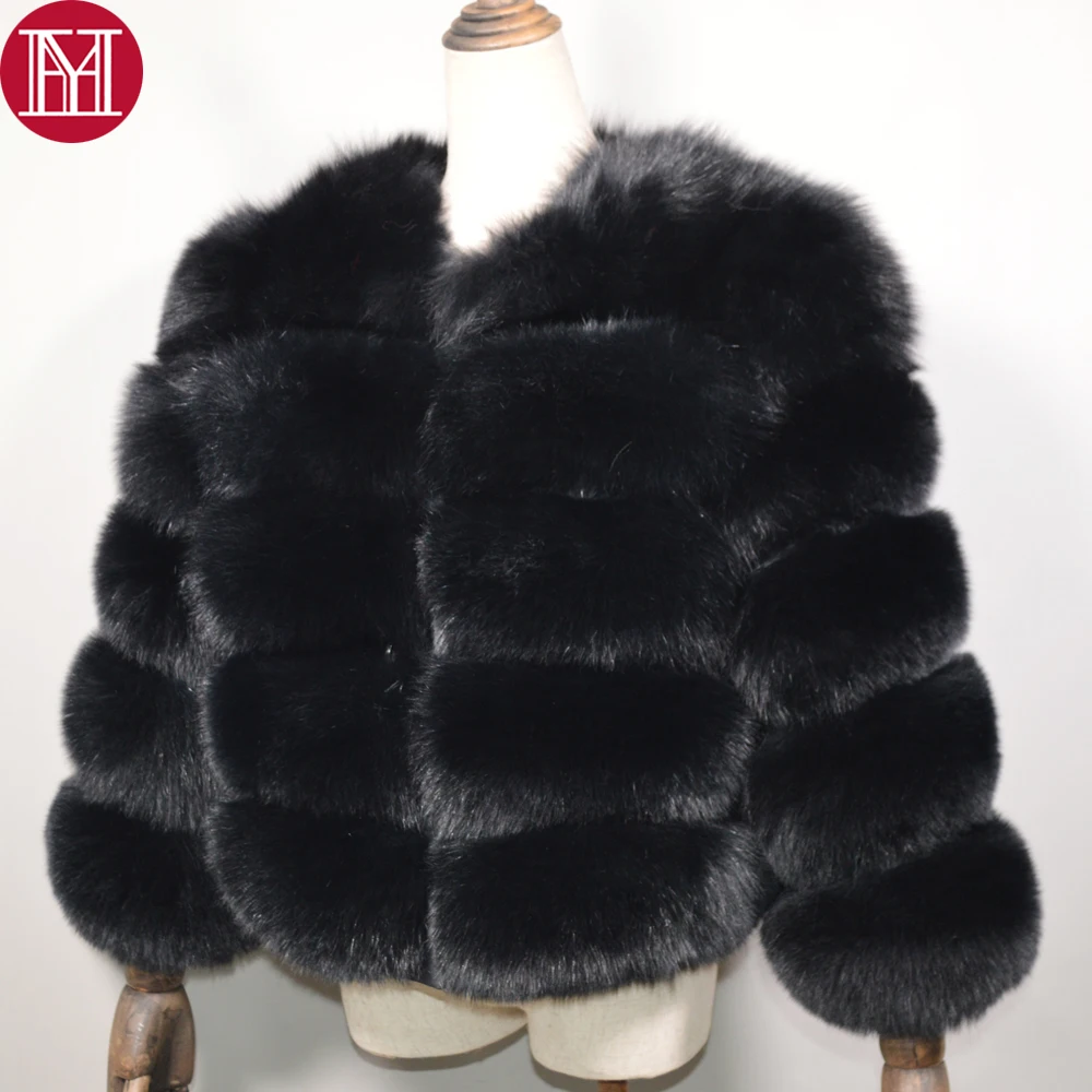 Женское короткое пальто из натурального Лисьего меха куртка 100% зимнее лисьего