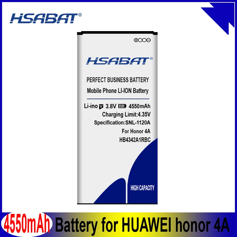 HSABAT 4550 мА/ч, HB4342A1RBC Батарея для huawei y5II Y5 II 2 Ascend 5+ Y6 honor 4A SCL-TL00 honor 5A LYO-L21