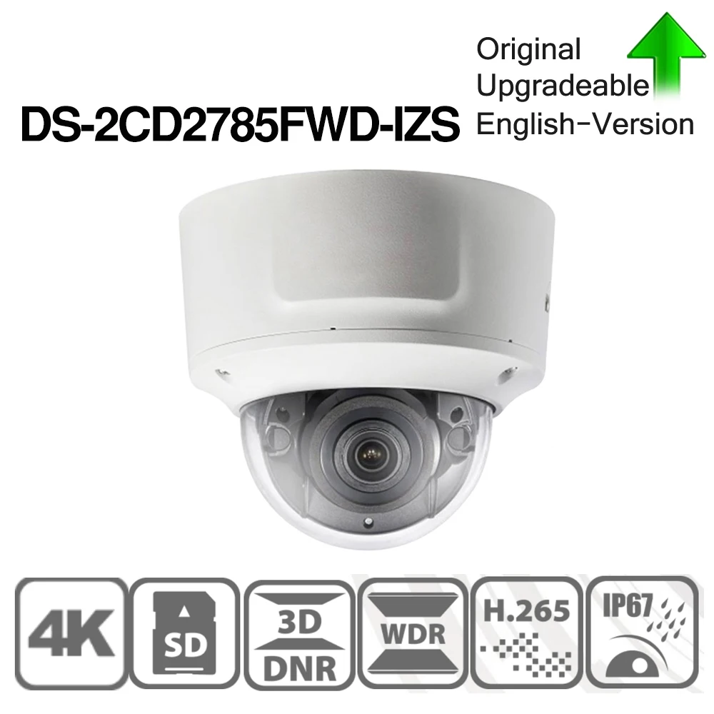 

Pre-sale Hikvision Original DS-2CD2785FWD-IZS Dome Camera 8MP POE CCTV Camera 50m IR IP67 IK10 H.265+ 2.8-12mm Zoom 10pcs/lot