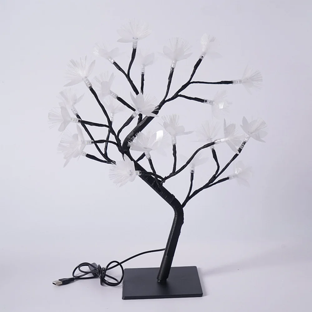 

Birch Tree Light LED Table Lamp Room Bedside Decoration Led Fiber Detachable Black Night Optic Wedding Bedroom Ornaments Lights