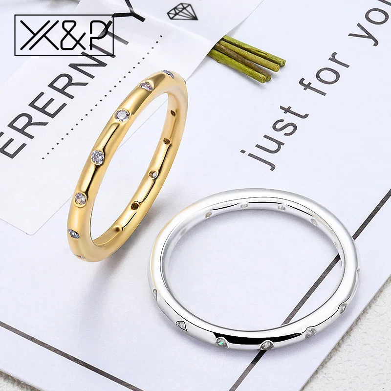 Женское кольцо с кристаллами X &amp P золотистого/серебристого цвета Ювелирное