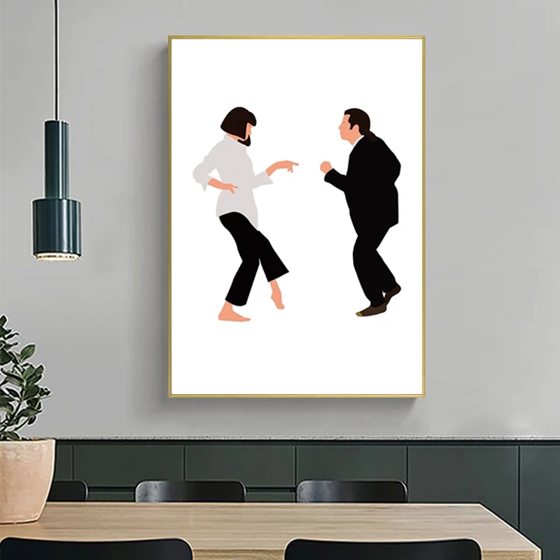 

Classic Movie Pulp Fiction Poster Canvas Painting Poster and Prints Wall Art Pictures Cuadros for Living Room Decor