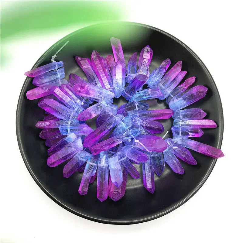 

Розовый и синий титан аура лемурийский кварцевый кристалл точечный заживляющий камень декор натуральные камни и минералы