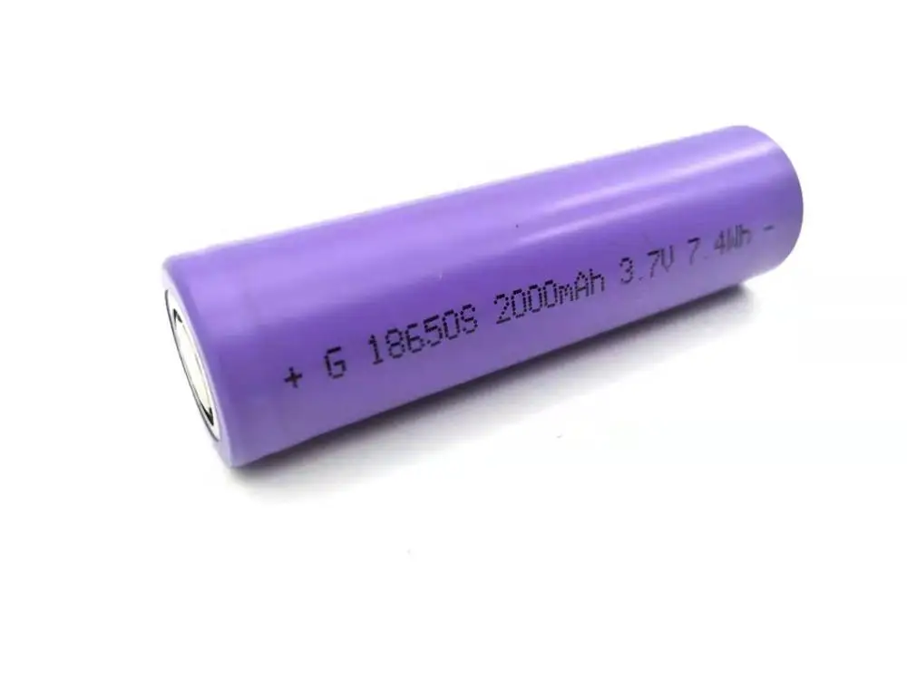 2 шт/партия 18650 аккумуляторные батареи 2000 mah 3 7 V литий ионная фактическая емкость