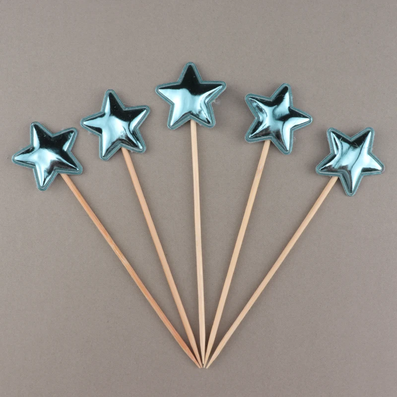 blue star 5pcs Cakelove 5 шт/лот Прекрасный Сердце Звезда Корона торт Топпер для с изображением пирожного на день рожденья Детские флажки для душа вечерние свадебные украшения - Цвет: blue star 5pcs