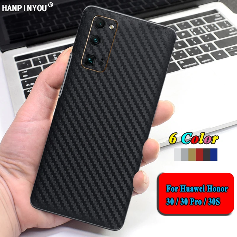 For Huawei Honor 30 30S Pro Honor30 5G New Fashion Back Cover Decal Skin 3D Carbon Fiber Rear Protective Sticker Film