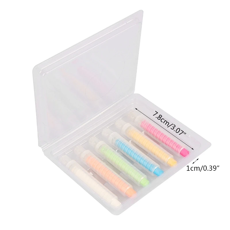 

E8BE 12pcs/Pack Premium Non-Toxic Colored Dustless Chalk Refillable Adjustable Dustless Chalk Pen Washable Reusable for Kids