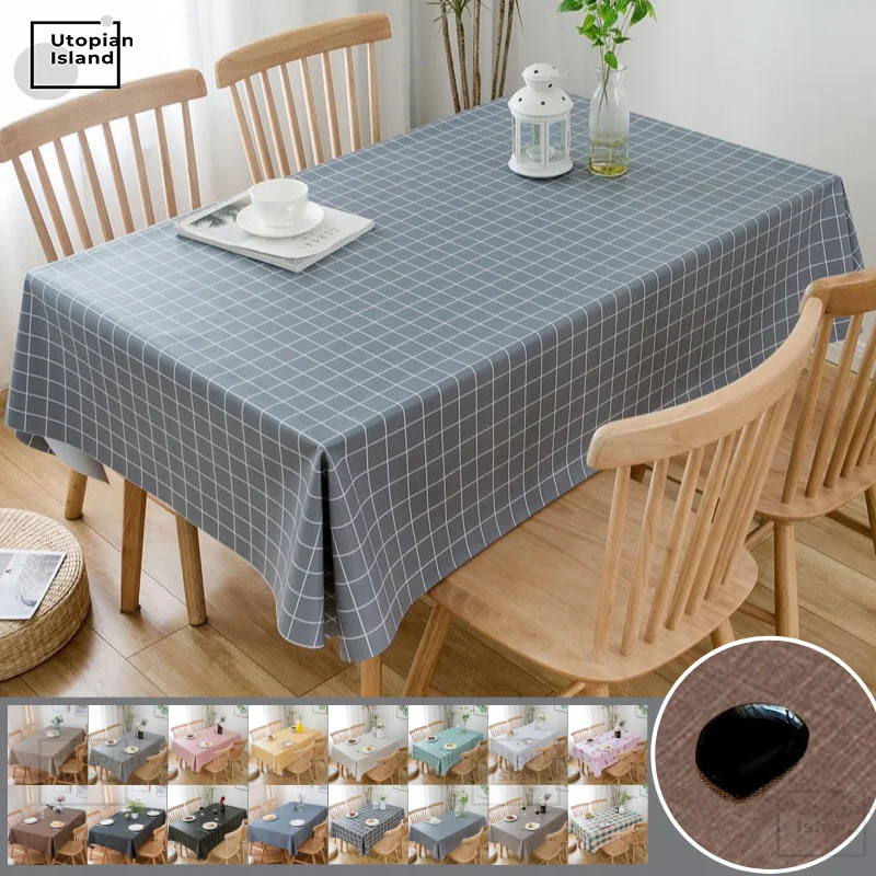 Скатерть Водонепроницаемая прямоугольная овальная скатерть для кухонного