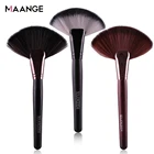 Большая Веерная Кисть для макияжа MAANGE Pro, 1 шт., мягкая рассыпчатая пудра с большими румянами, Базовая Смесь, косметические кисти для макияжа