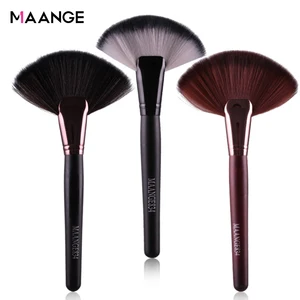 Большая Веерная Кисть для макияжа MAANGE Pro, 1 шт., мягкая рассыпчатая пудра с большими румянами, Базовая Смесь, косметические кисти для макияжа