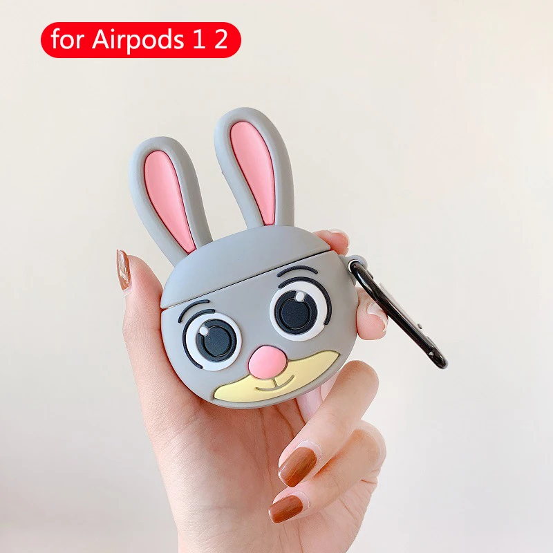 Для Apple Airpods чехол силиконовые милые аксессуары для мультяшных Airpods 2 Наушники коробка Беспроводная bluetooth-гарнитура защитный чехол