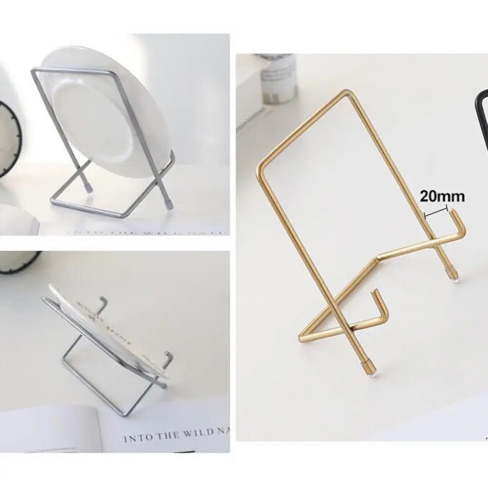 Art Decorative Cookbooks Picture Iron Display Stand Frames Dish Tablets Rack Plate Home Photo Holder Bowl Kitchen Decor | Дом и сад
