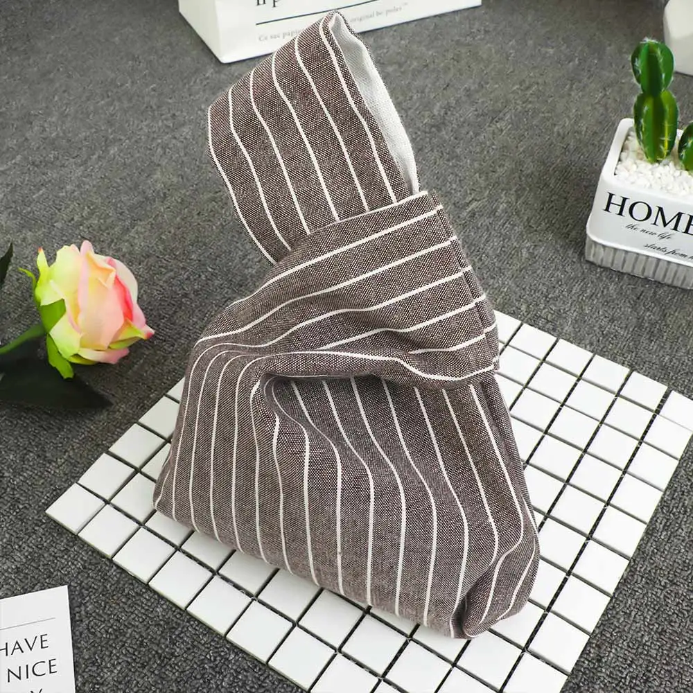 Однотонная сумка в японском стиле наручные сумки полоску модная тоут