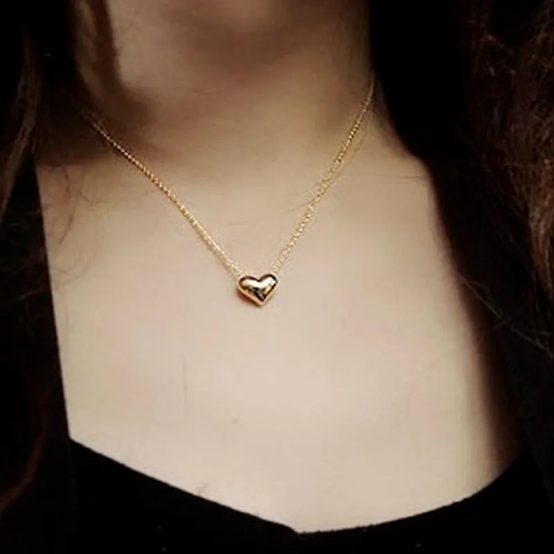 Temperament Little Peach Heart Necklace Clavicle Chain for Women New Fashion Jewelry Accessories 2021 | Украшения и аксессуары