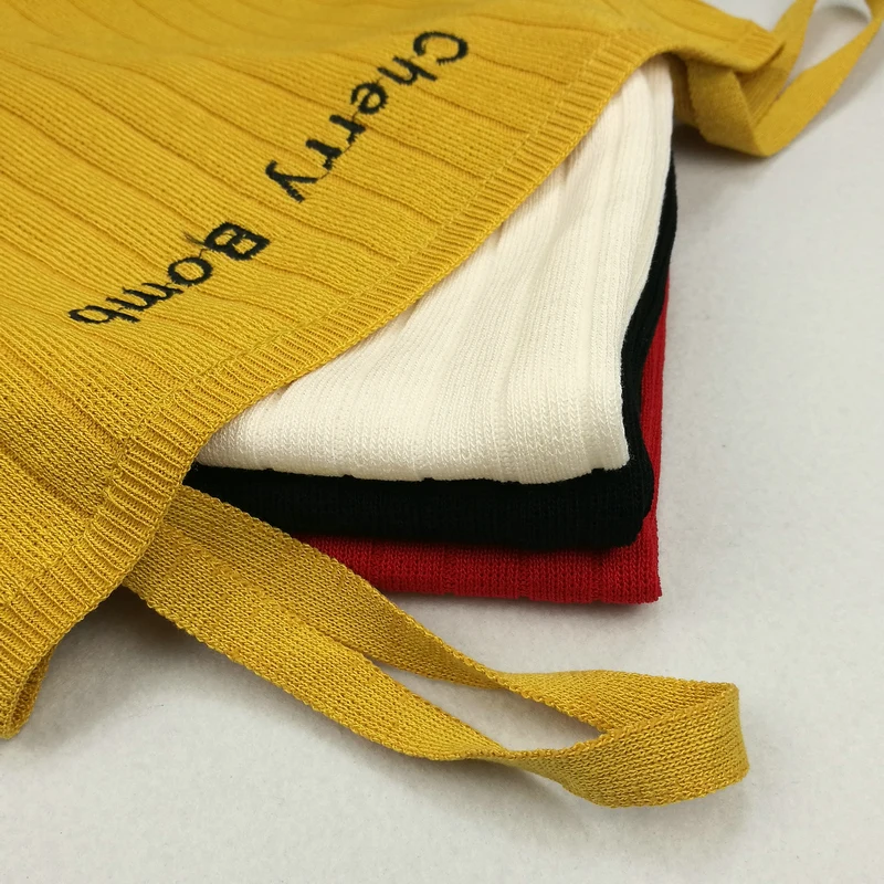 Женский топ с подтяжками пикантный Трикотажный жилет на бретелях-спагетти