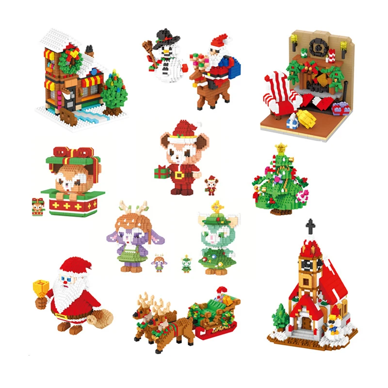 

BOYU Алмазная вставка сборные строительные блоки Новая серия Санта Клауса 7026A-8421A строительные блоки для рождественских подарков