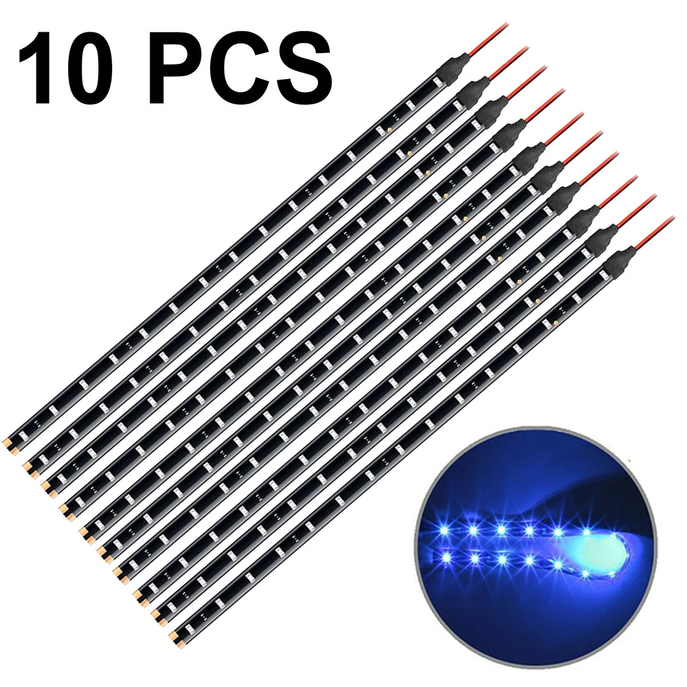 

Front grille Strip Light Vehicle body Interior 10Pcs set 30cm Flexible