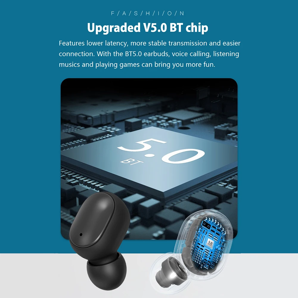 H6 наушники-вкладыши TWS True Беспроводной Наушники IPX4 Водонепроницаемый Bluetooth 5 0 Gaming
