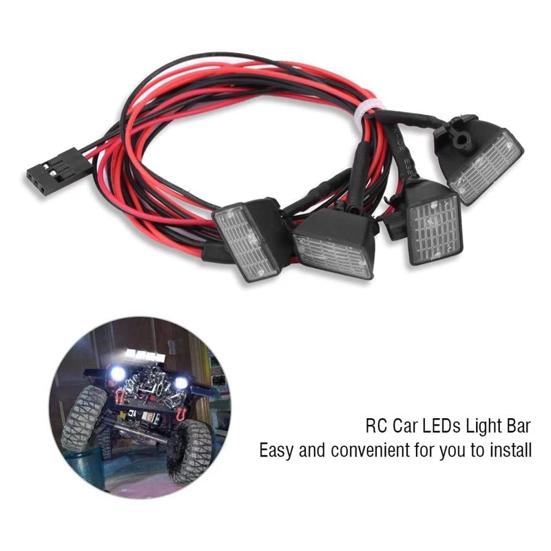 

Remote Control Crawler LEDs Light Bar Roof Lights Accessories for Axial Scx10 Traxxas TRX-4 Auto