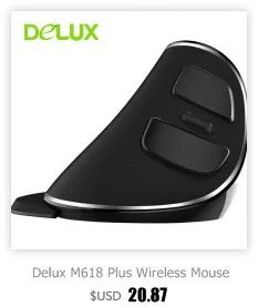 Delux M618X 2,4 Ghz Беспроводная+ Bluetooth 3,0/4,0 многомодовая мышь эргономичная Вертикальная перезаряжаемая Компьютерная лазерная 6D Mause