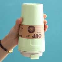 420ml coffee cups portable practical reusable bamboo fiber coffee cups non slip solid travel car mugs useful outdoor office