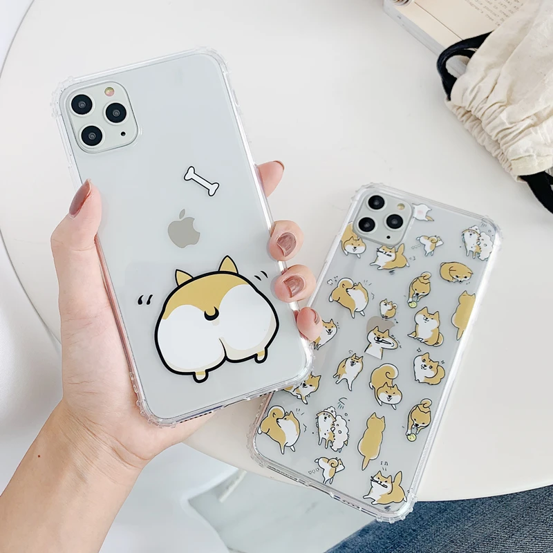 KEXIN Забавный чехол для телефона с собакой корги iPhone 11 Pro XS MAX XR X 7 8 Plus прозрачная