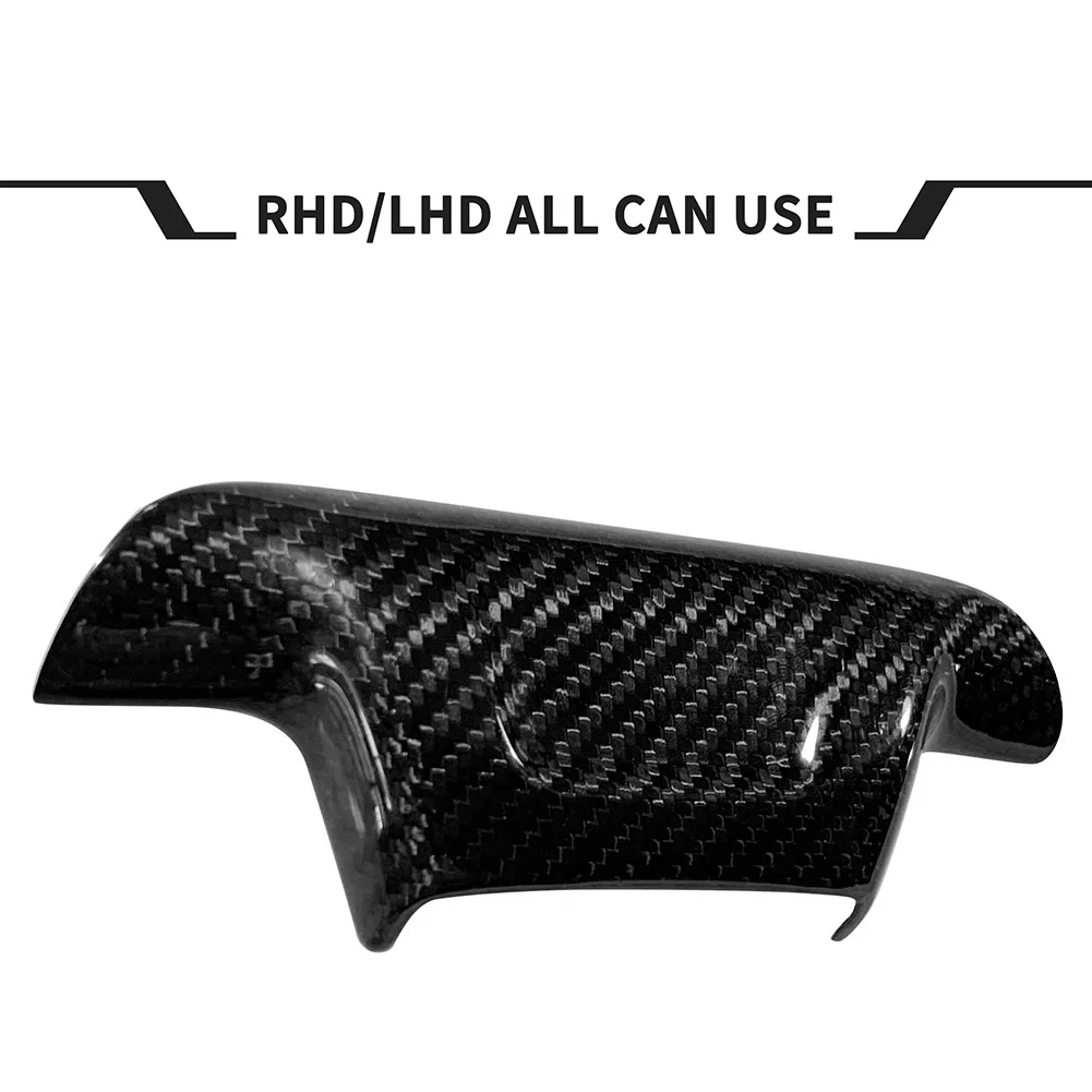

Genuine Carbon Fiber Steering Wheel Trim Cover No Hole Interior Car-styling Accessories for Chevy Camaro 2016-2020