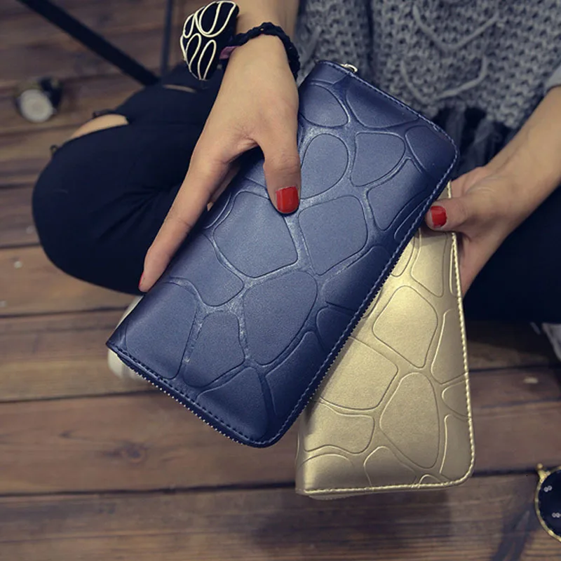 BXX Sac/ модный длинный полиуретановый пакет, однотонный кошелек с каменным узором, клатч, сумка, посылка для карт 19K-a122