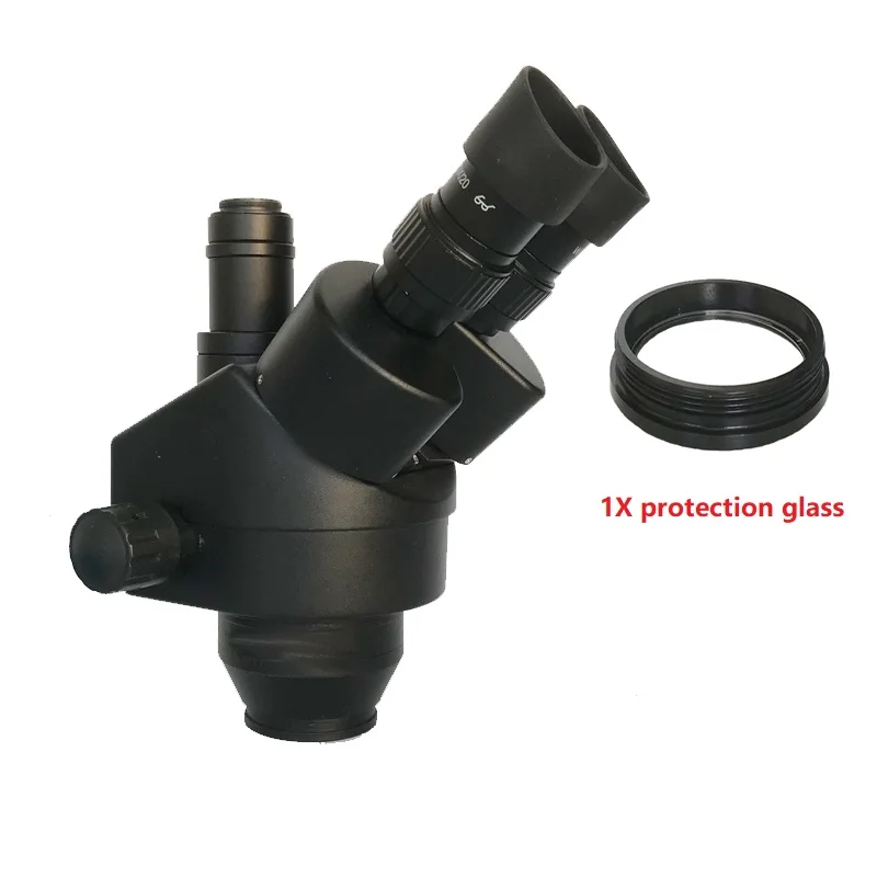 7X-45X многофокусный Тринокулярный зум мощная стереоголовка микроскопа + диаметр 25